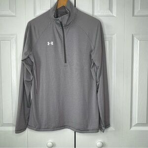 Under Armour Loose Pullover Size L Stripe Half Zip‎ M Heatgear Outdoors EUC